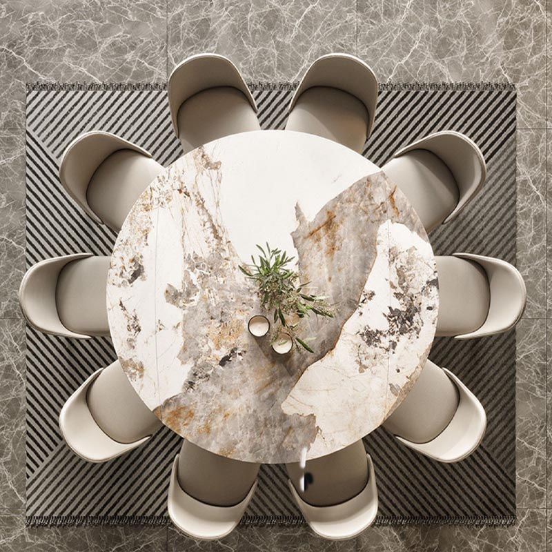 4-foot Solid Wood Table Round Traditional Luxury Extendable Dining Table Clearhalo 'Dining Tables & Seating' 'Dining Tables' 'dining_table' 'furn' 'furn_dining_table' 'Furniture' 'Kitchen & Dining Furniture' 1200x1200_f1a57f21-79b3-4723-b612-dcf340592520