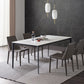 Industrial Style Sintered Stone Dining Table Rectangle Shape Table with 4 Legs Base Clearhalo ' dining_table' 'Dining Tables & Seating' 'Dining Tables' 'Furniture' 'furniture_dining_table' 'Kitchen & Dining Furniture' 'kitchen&dining_furn' 'kitchen' 'kitchen_dining_table' 1200x1200_f1a6850b-a6a7-42ee-b8a1-f42b76d2e8e9