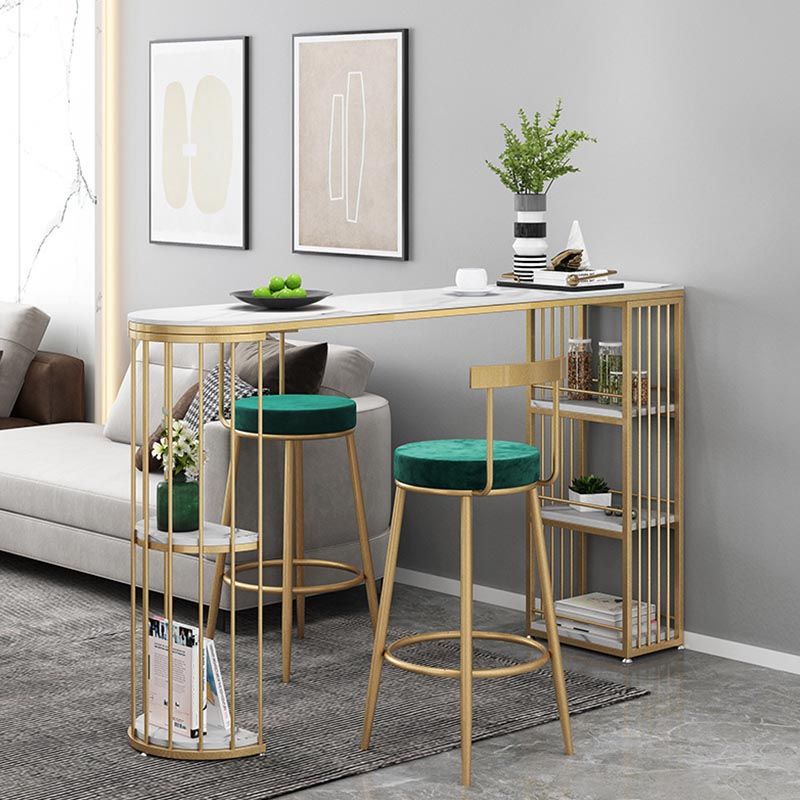 Modern 1/3 Pieces Bar Table Set Stone Counter Table with High Stools for Milk Tea Shop Clearhalo 'Bar Furniture' 'furn' 'furn_home_bar_bar_sets' 'Furniture' 'Home Bars & Bar Sets' 'home_bar_bar_sets' 'Kitchen & Dining Furniture' 1200x1200_f1aabdbf-b900-4d55-b303-37496f01d4b1