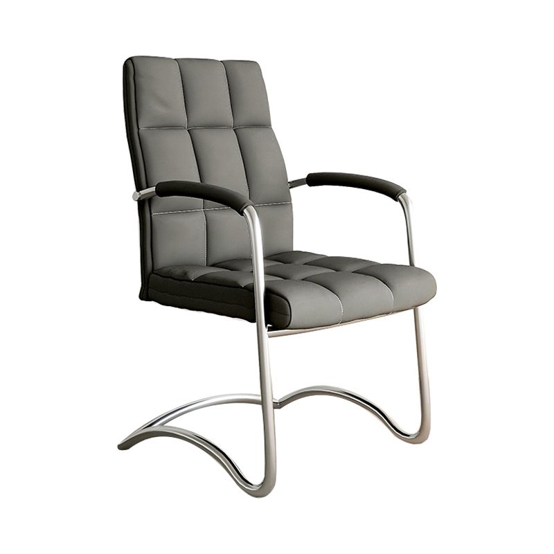 Modern Fixed Arms Desk Chair Faux Leather Mid Back Office Chair Clearhalo 'furn' 'furn_office_chair' 'Furniture' 'Office Chairs' 'Office Furniture' 'office_chair' 1200x1200_f1ad4591-9bf5-4b7f-9955-d5e40a88c29d