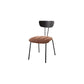 Silla lateral de estilo industrial Silla de comedor tapizada con base de metal