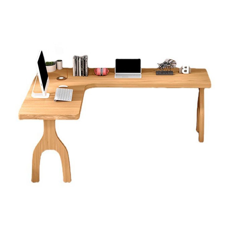 Contemporary Style L-Shape Home Wrting Desk Simple Solid Wood Working Writing Desk Clearhalo 'furn' 'furn_office_desk' 'Furniture' 'Office Desks' 'Office Furniture' 'office_desk' 1200x1200_f1adbea9-ccd1-4c95-b73f-834df4ff36b4