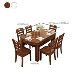 Mesa de comedor de madera con acabado pulido para el hogar, mesa de comedor plegable moderna