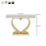 Table accent de console contemporaine Half Moon Table de la console finition antique