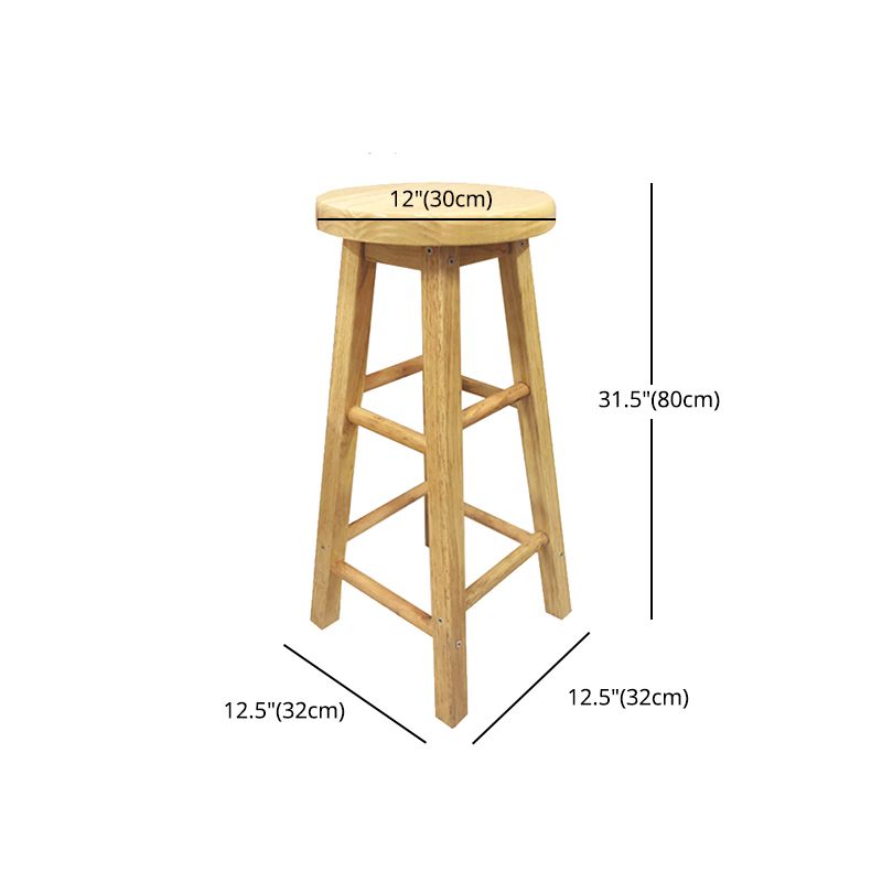 Modern Armless Backless Counter Stool Wood Milk Tea Shop Bar Stool with Wooden Seat Clearhalo 'Bar Furniture' 'Bar Stools' 'bar_stools' 'furn' 'furn_bar_stools' 'furniture_bar_stools' 'Kitchen & Dining Furniture' 'kitchen&dining_furn' 'kitchen' 'kitchen_furn' Furniture' 1200x1200_f1b11700-2fe5-4217-9c86-08cdd272ce7d
