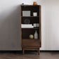 Modern Accent Cabinet with Solid Wood Straight Legs Chest with 1 Drawer and 1 Door