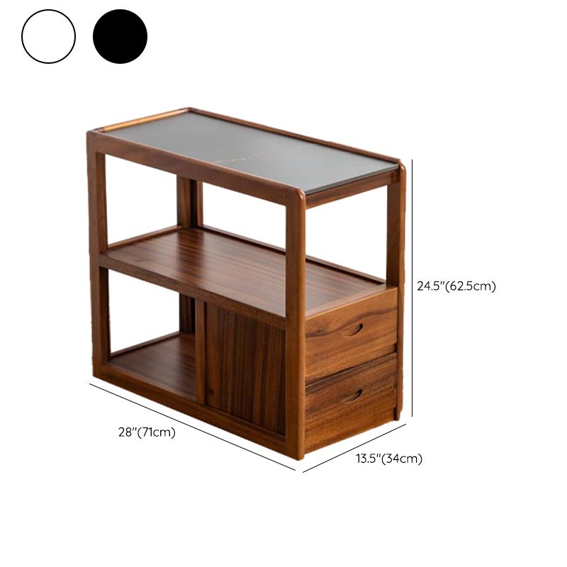 Modernistic Sofa Side Accent Table Solid Wood Block Rectangular with Storage Clearhalo 'Coffee & Accent Tables' 'End & Side Tables' 'end_side_tables' 'furn' 'furn_end_side_tables' 'Furniture' 'Living Room Furniture' 1200x1200_f1b18f8f-d8eb-47e9-acc7-6b50543e8390