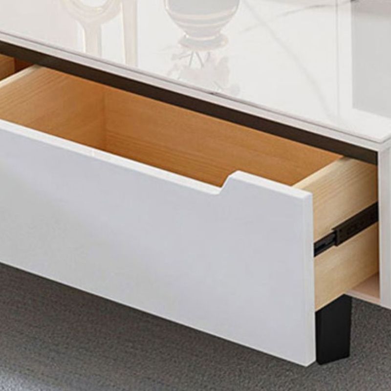 11.81" D Modern TV Stand White Stone TV Console with Drawers Clearhalo 'furn' 'furn_tv_stands_entertainment_centers' 'Furniture' 'Living Room Furniture' 'TV Stands & Entertainment Centers' 'TV Stands & Media Storage Furniture' 'tv_stands_entertainment_centers' 1200x1200_f1b272bb-2877-4ae7-91ee-fed6f9829c7f