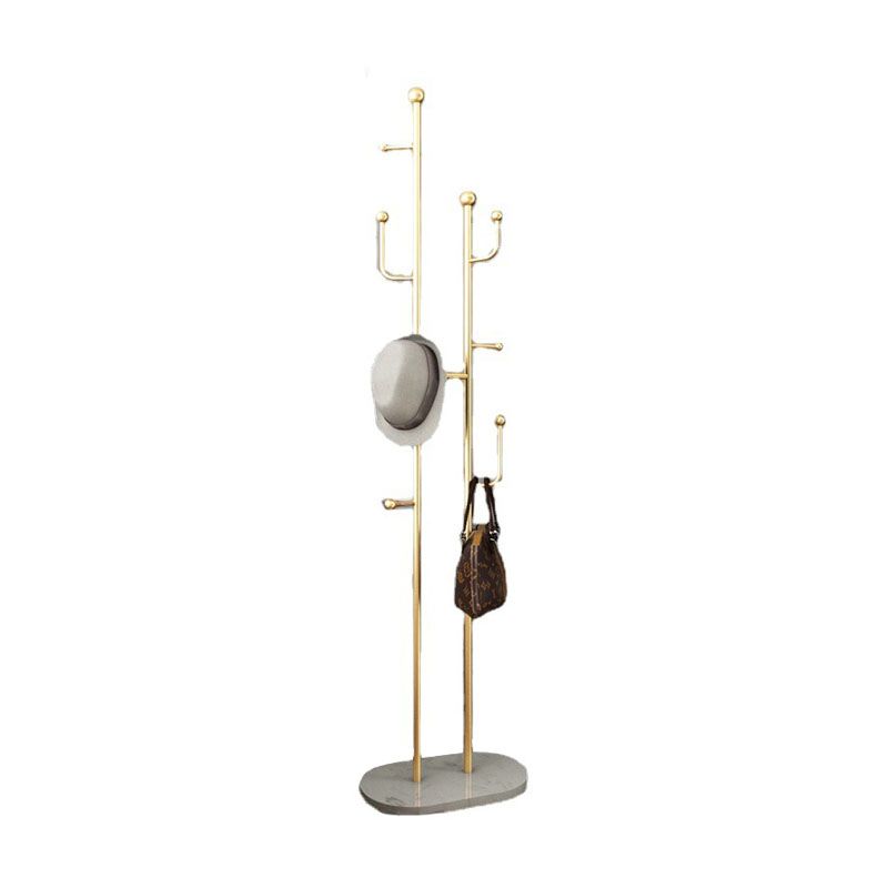 Contemporary Hall Tree Metal Free Standing with Hooks Coat Hanger Clearhalo 'Entry & Mudroom Furniture' 'furn' 'furn_hall_tree_coat_racks' 'Furniture' 'Hall Trees & Coat Racks' 'hall_tree_coat_racks' 1200x1200_f1b2ffeb-2a95-4b61-a068-ec6607e4af21
