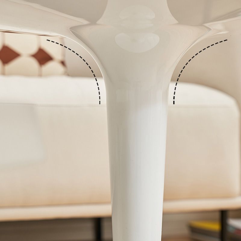 Contemporary Round Side End Table Plastic Pedestal Sofa Side Table Clearhalo 'Coffee & Accent Tables' 'End & Side Tables' 'end_side_tables' 'furn' 'furn_end_side_tables' 'Furniture' 'Living Room Furniture' 1200x1200_f1b31399-a892-418f-8772-6b8404f96d73