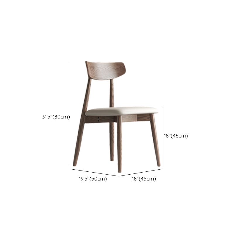 Silla lateral de estilo moderno de madera silla de comedor de espalda abierta para cocina