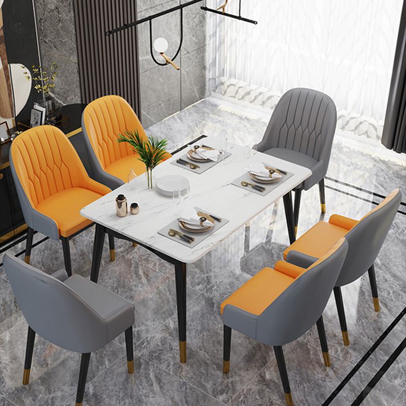 Modern Parsons Dining Chair PU Leather Chairs for Dining Room Clearhalo 'Dining Chairs' 'Dining Tables & Seating' 'dining_chair' 'furn' 'furn_dining_chair' 'Furniture' 'furniture_dining_chair' 'Kitchen & Dining Furniture' 1200x1200_f1b3dd3b-d9ef-430a-8a47-316a3195bdfb