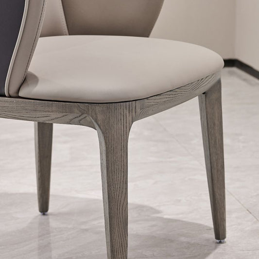 Faux Leather y Solid Wood Silla de acento de comedor moderno para el hogar