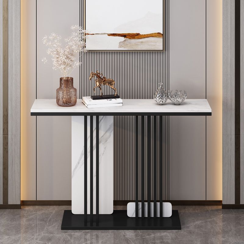 Console rettangolo contemporaneo con base di piedistallo per Hall