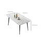 Sintered Stone Dining Table Set 1/5 Pcs Rectangle Dining Table with Armless Chairs