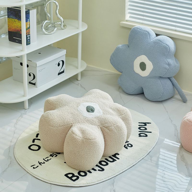 Moderne pouf osmanische Samtpolsterte, tränenfeste Blumenform Ottomane