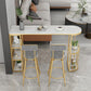 Stone Bar Dining Table Glam Bar Table with Double Pedestal for Dining Room Clearhalo 'Bar Furniture' 'Bar Tables' 'bar_tables' 'furn' 'furn_bar_tables' 'Furniture' 'furniture_bar_tables' 'Kitchen & Dining Furniture' 1200x1200_f1b74884-fb01-4387-a9d7-1596b0fc0c2f