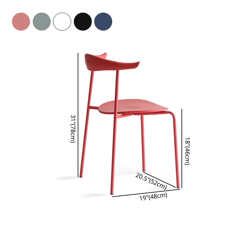 Open Back Armless Dining Chairs Industrial Side Chairs with Metal Legs Clearhalo ' kitchen&dining_furn' 'Dining Chairs' 'Dining Tables & Seating' 'dining_chair' 'furn' 'furn_dining_chair' 'Furniture' 'furniture_dining_chair' 'Kitchen & Dining Furniture' 'kitchen' 1200x1200_f1b765eb-4542-47c0-bf7f-902a54d096ee
