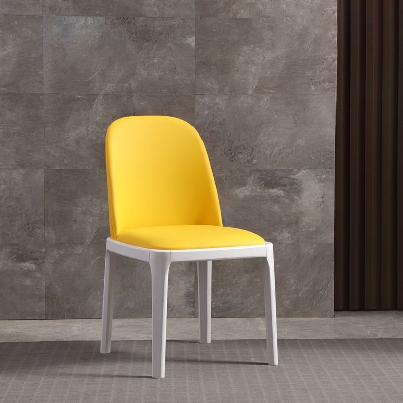 Faux Leather Dining Chairs Industrial Parsons Armless Side Chair Clearhalo 'Dining Chairs' 'Dining Tables & Seating' 'dining_chair' 'furn' 'furn_dining_chair' 'Furniture' 'Kitchen & Dining Furniture' 1200x1200_f1b7daa8-0971-4b33-a0ca-f133b4e0968b
