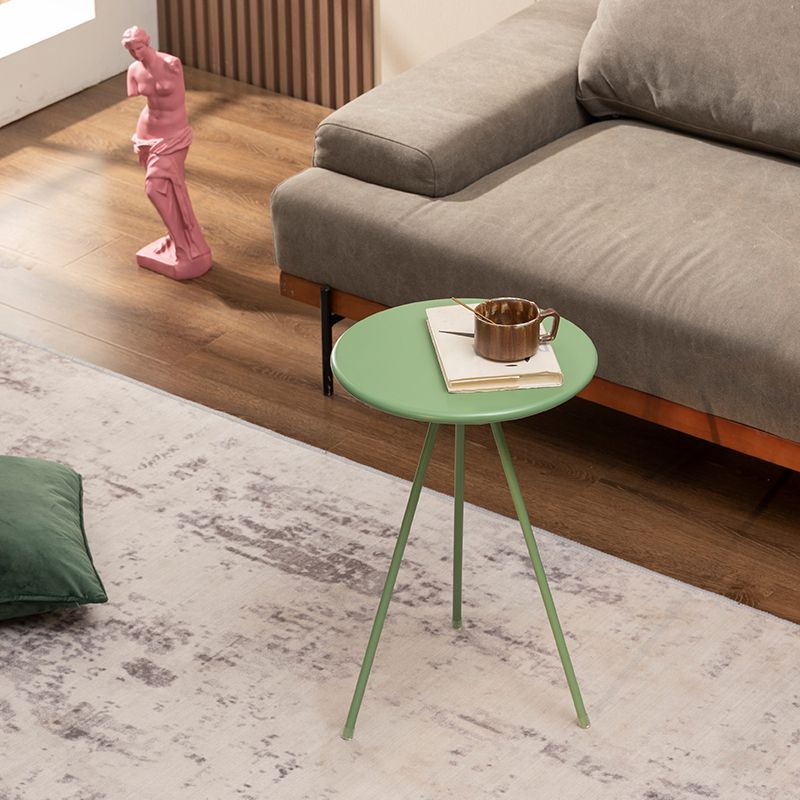 メタルホワイト/グリーン/ブラック/ゴールド3脚ベースデザインラウンドコーヒーテーブル