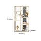11.81"W Bookcase Glam Style Open Back Bookcase for Home Office Clearhalo 'Bookcases' 'furn' 'furn_bookcases' 'Furniture' 'furniture_bookcases' 'kitchen' 'kitchen_bookcases' 'Living Room Furniture' 'Office Furniture' 1200x1200_f1b9b781-2393-4fef-abfa-41bb6d03fe84