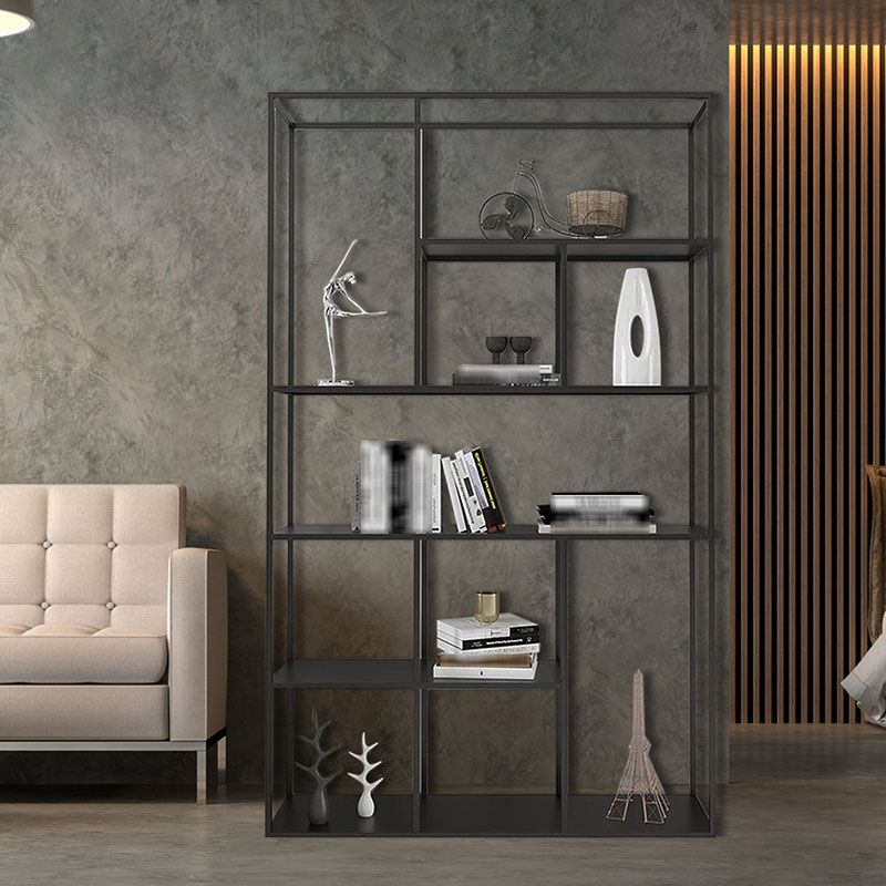 Industrial Metal Open Etagere Bookshelf Vertical Bookshelf for Office Clearhalo 'Bookcases' 'furn' 'furn_bookcases' 'Furniture' 'furniture_bookcases' 'kitchen' 'kitchen_bookcases' 'Living Room Furniture' 'Office Furniture' 1200x1200_f1ba20d3-1abf-4747-80c5-191d99bc1afb