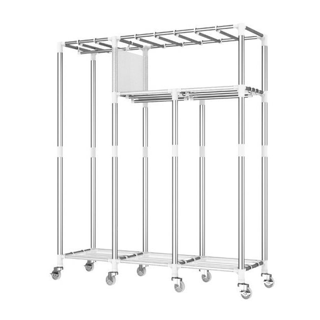 Placard de garde-robe moderne avec étagères armoire de garde-robe en acier avec jambes