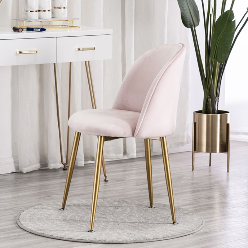 Glam Style 16.5'' Wide Dining Room Chair Solid Back Side Chair with 4 Legs for Home Use Clearhalo ' kitchen&dining_furn' 'Dining Chairs' 'Dining Tables & Seating' 'dining_chair' 'furn' 'furn_dining_chair' 'Furniture' 'furniture_dining_chair' 'Kitchen & Dining Furniture' 'kitchen' 1200x1200_f1bbaab3-1861-4d11-a75b-101872a8930e
