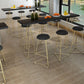 Glam Bar-height Table with Metal Base 41.3-inch Height Table Top Bar Table for Patio Clearhalo 'Bar Furniture' 'Bar Tables' 'bar_tables' 'furn' 'furn_bar_tables' 'Furniture' 'Kitchen & Dining Furniture' 1200x1200_f1bc2a96-ef59-4d8d-9256-8b80a0b0a5c3
