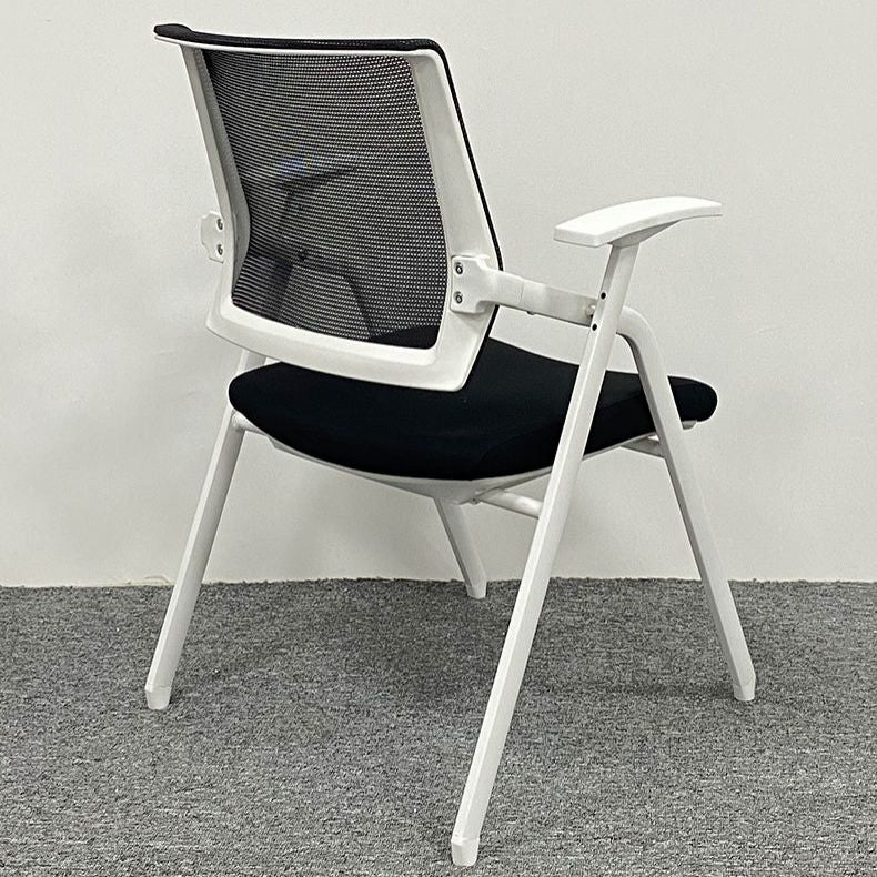 Silla para conferencias con respaldo medio Silla para invitados con base metálica contemporánea
