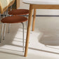 Table rectangulaire de style moderne en pierre frittée avec pieds en bois pour la maison