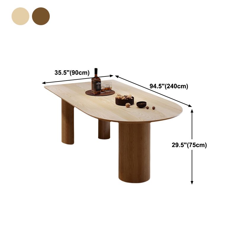 Modern Pine Wood Table for Restaurant Free Form Wood Table with 3 Legs Clearhalo ' dining_table' 'Dining Tables & Seating' 'Dining Tables' 'furn' 'furn_dining_table' 'Furniture' 'furniture_dining_table' 'Kitchen & Dining Furniture' 'kitchen&dining_furn' 'kitchen' 'kitchen_dining_table' 1200x1200_f1bdd5de-04eb-4f50-9831-4a3c755bd42f