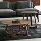 Solid Wood Round Coffee Table in Brown Scandinavian 2 Pieces Cocktail Table Set Clearhalo 'Coffee & Accent Tables' 'Coffee Tables' 'coffee_tables' 'furn' 'furn_coffee_tables' 'Furniture' 'Living Room Furniture' 1200x1200_f1bf1727-00a3-4d01-90b1-6078e8b3c9f9
