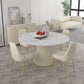 Round Sintered Stone Dining Table Traditional Luxury Table for Home Clearhalo 'Dining Tables & Seating' 'Dining Tables' 'dining_table' 'furn' 'furn_dining_table' 'Furniture' 'furniture_dining_table' 'Kitchen & Dining Furniture' 'kitchen' 'kitchen_dining_table' 1200x1200_f1bfeb02-a916-4b71-ac70-87b6934bc3d6