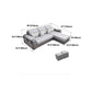 Contemporary Pillow Top Arm Furniture Sectionals in Grey for 3/4/5 People