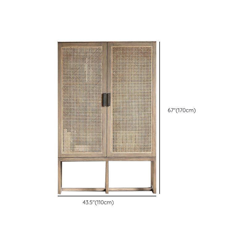 Rectangle Storage Cabinet Solid Wood Bar Pulls Cabinet with Doors Clearhalo 'Cabinets & Chests' 'cabinets_chests' 'furn' 'furn_cabinets_chests' 'Furniture' 'Living Room Furniture' 1200x1200_f1c3de5d-bde8-4fde-993d-bd519b68f732