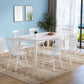 Modern Style White Dining Table Rectangle Solid Wood Dining Table with 4 Legs Clearhalo ' dining_table' 'Dining Tables & Seating' 'Dining Tables' 'Furniture' 'furniture_dining_table' 'Kitchen & Dining Furniture' 'kitchen&dining_furn' 'kitchen' 'kitchen_dining_table' 1200x1200_f1c58bae-0303-456c-9031-c03cf0960ae8