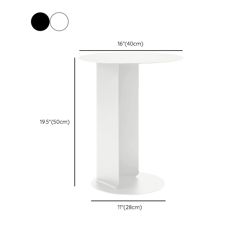 ミッドセンチュリーモダンラウンドサイド表19.68インチ台座エンドテーブル