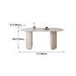 Glam White Sintered Stone Dining Table Kitchen Standard Table with Double Pedestal Base Clearhalo ' dining_table' 'Dining Tables & Seating' 'Dining Tables' 'furn' 'furn_dining_table' 'Furniture' 'furniture_dining_table' 'Kitchen & Dining Furniture' 'kitchen&dining_furn' 'kitchen' 'kitchen_dining_table' 1200x1200_f1c8e982-fd8a-4a8b-8180-60769cc482bb
