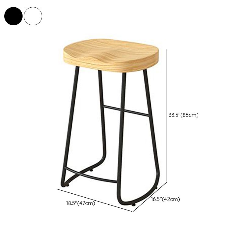 Sgabelli da banco senza schienale bar in legno di gomma e sgabello