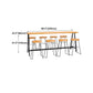 Light Brown Modern Style Bar Table in Solid Wood and Iron Cafe Bar Table, Only Table Clearhalo 'Bar Furniture' 'Bar Tables' 'bar_tables' 'furn' 'furn_bar_tables' 'Furniture' 'furniture_bar_tables' 'Kitchen & Dining Furniture' 1200x1200_f1c9b42e-92a4-425a-8b64-02f7d05893d1