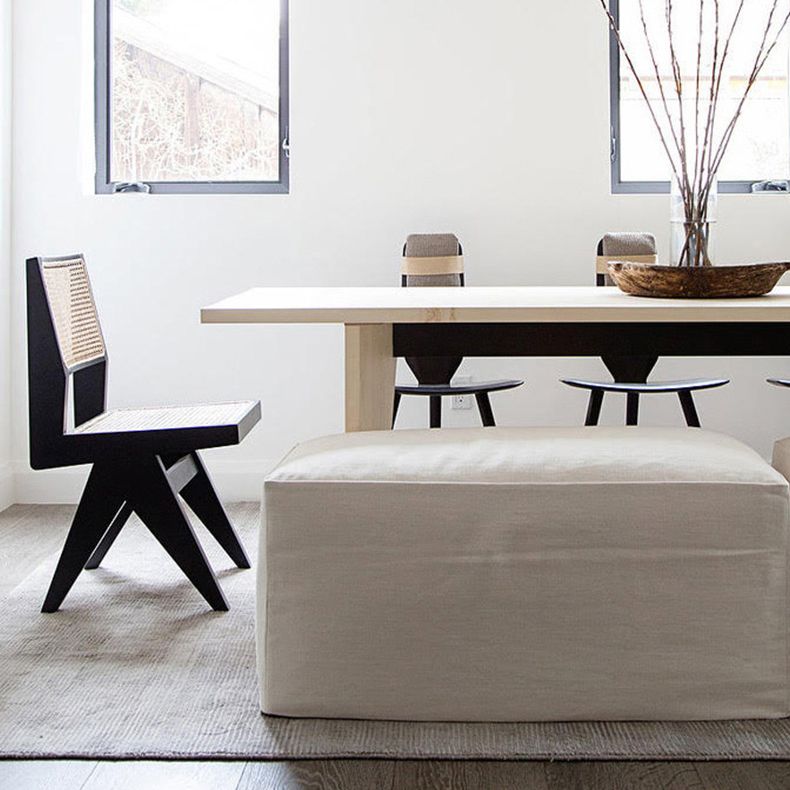 Silla de comedor de espalda abierta sillas de comedor de madera sólida sin brazo