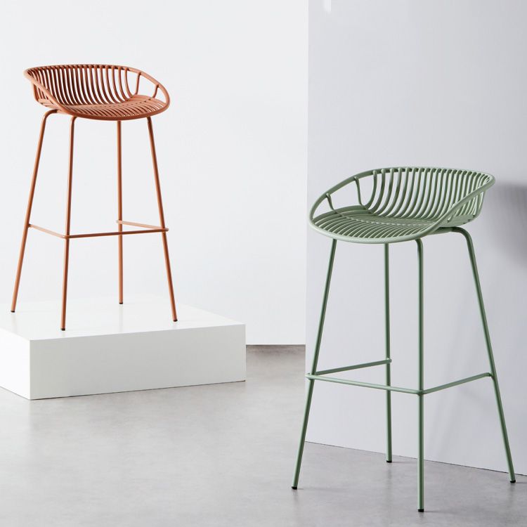 Modern Style Bar-stool Metal Counter Bar Stool with Metal Legs for Kitchen Clearhalo 'Bar Furniture' 'Bar Stools' 'bar_stools' 'furn' 'furn_bar_stools' 'Furniture' 'furniture_bar_stools' 'Kitchen & Dining Furniture' 1200x1200_f1cac01b-2b7e-4c0e-965d-6c86b8fb899d