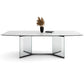 Modern Style White Dining Table Rectangle Sintered Stone Table with Acrylic Base Clearhalo ' dining_table' 'Dining Tables & Seating' 'Dining Tables' 'furn' 'furn_dining_table' 'Furniture' 'furniture_dining_table' 'Kitchen & Dining Furniture' 'kitchen&dining_furn' 'kitchen' 'kitchen_dining_table' 1200x1200_f1cb1066-157a-40ad-8a7a-c7788c8bbf02