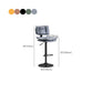 Glam Style Faux Leather Bar Stools Swivel Adjustable Height Bar Stool with Black Base Clearhalo 'Bar Furniture' 'Bar Stools' 'bar_stools' 'furn' 'furn_bar_stools' 'Furniture' 'Kitchen & Dining Furniture' 1200x1200_f1cd12d8-d674-48c9-ab52-c872b7eac565