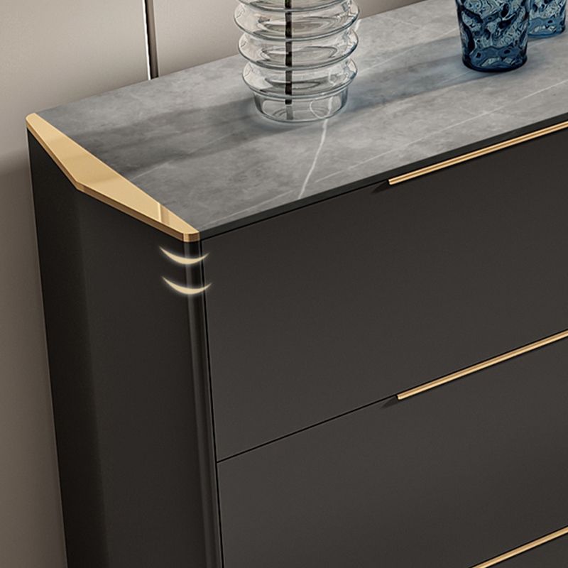 Stegno a buffet in pietra in stile glam Black boxet ingegnerizzato in legno con 3 disegni