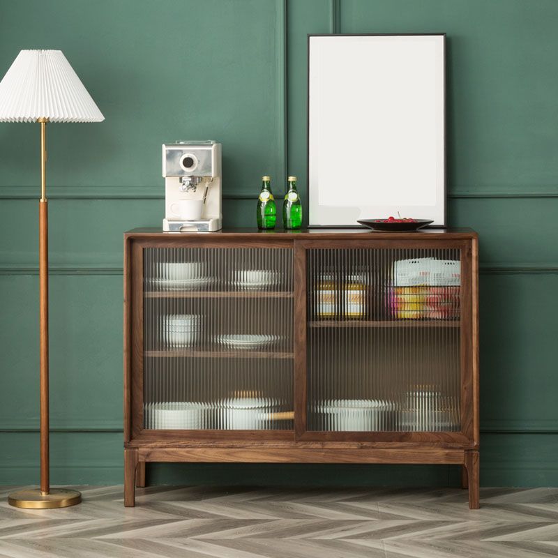 Contemporary Display Stand Pine Storage Cabinet for Dining Room Clearhalo 'Display & China Cabinets' 'display_china_cabinets' 'furn' 'furn_display_china_cabinets' 'Furniture' 'Kitchen & Dining Furniture' 1200x1200_f1ce1b22-eb47-4ba1-961f-89d0abe3937f