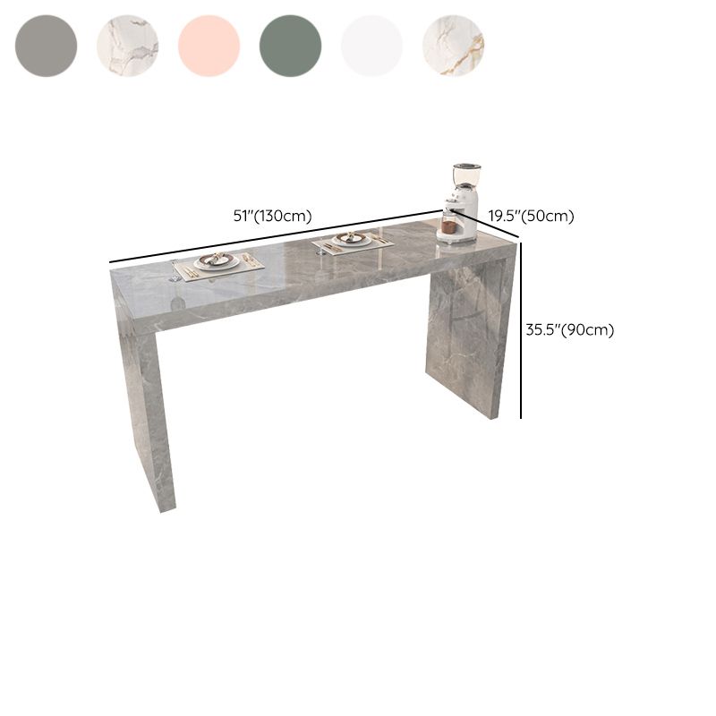 Modern Stone Bar Dining Table Rectangle Bar Table for Cafe And Breakroom Clearhalo 'Bar Furniture' 'Bar Tables' 'bar_tables' 'furn' 'furn_bar_tables' 'Furniture' 'Kitchen & Dining Furniture' 1200x1200_f1cfb923-2a3d-4df9-bcad-c97af5e395a8