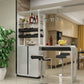 Modern Rectangle Bar Table Wood Table with Wine Cabinet for Living Room Clearhalo 'Bar Furniture' 'Bar Tables' 'bar_tables' 'furn' 'furn_bar_tables' 'Furniture' 'Kitchen & Dining Furniture' 1200x1200_f1d06a54-6956-44be-8659-da901598030a