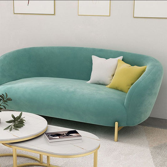 Velvet Smokedo Arm 29.52 "breites zeitgenössisches Sofa für Wohnzimmer
